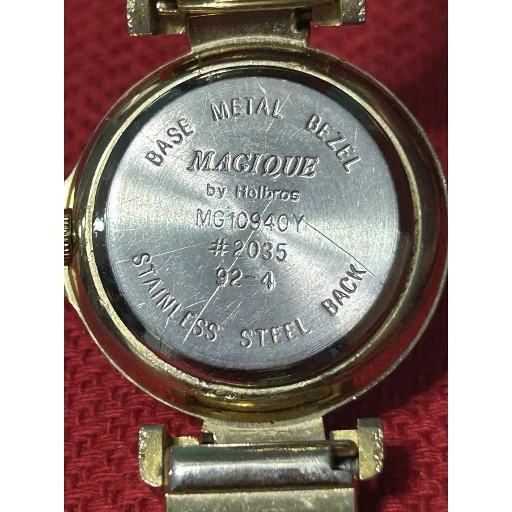 Vintage Magique Helbros MG10940Y Women's Watch Abalone Shell Dial New Battery